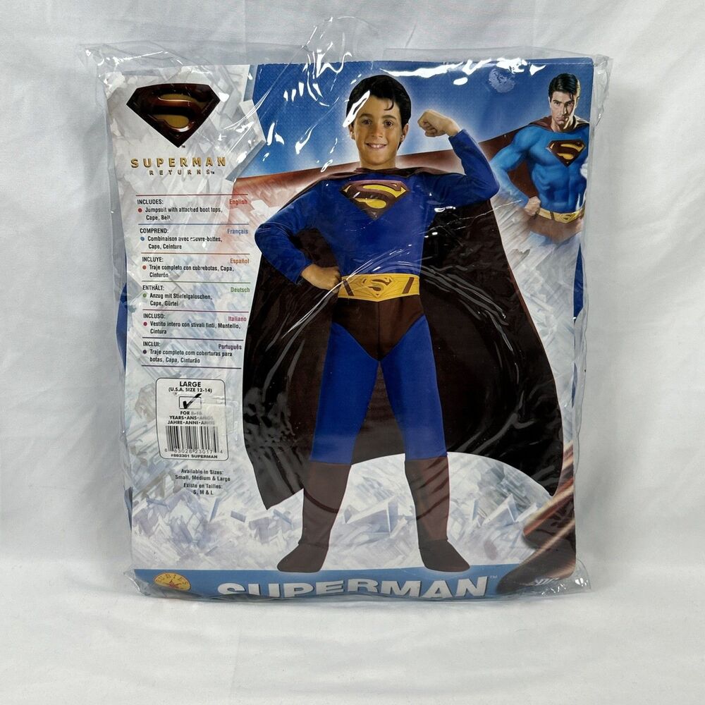 Rubies Superman Costume Childs Size Large 12-14 (For Ages 8-10)